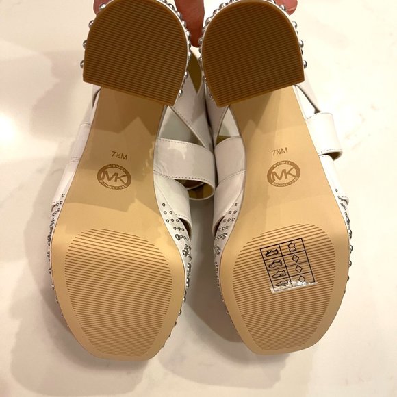 Michael Kors White Platform Sandals - Picture 5 of 5
